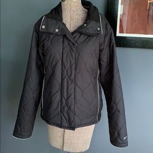 Nike black quilted zip jacket, medium